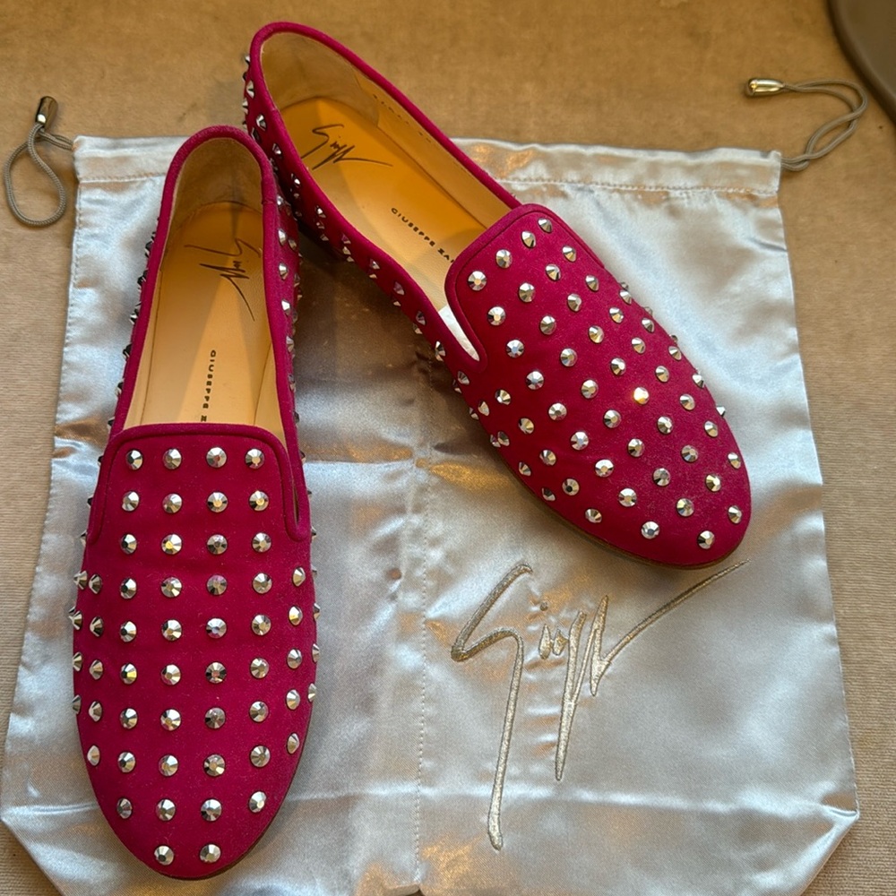 Giuseppe Zanotti embellished loafers perfect used condition.